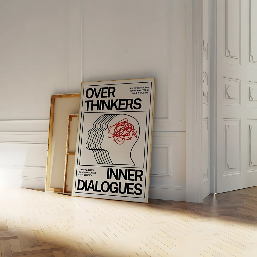Overthinkers Digital Retro Wall Art(Printable+Physical)