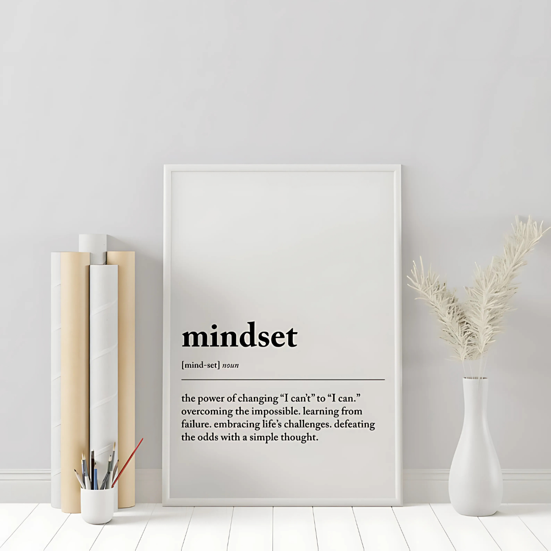 Mindset Definition Inspirational Office Decor(Printable+Physical)