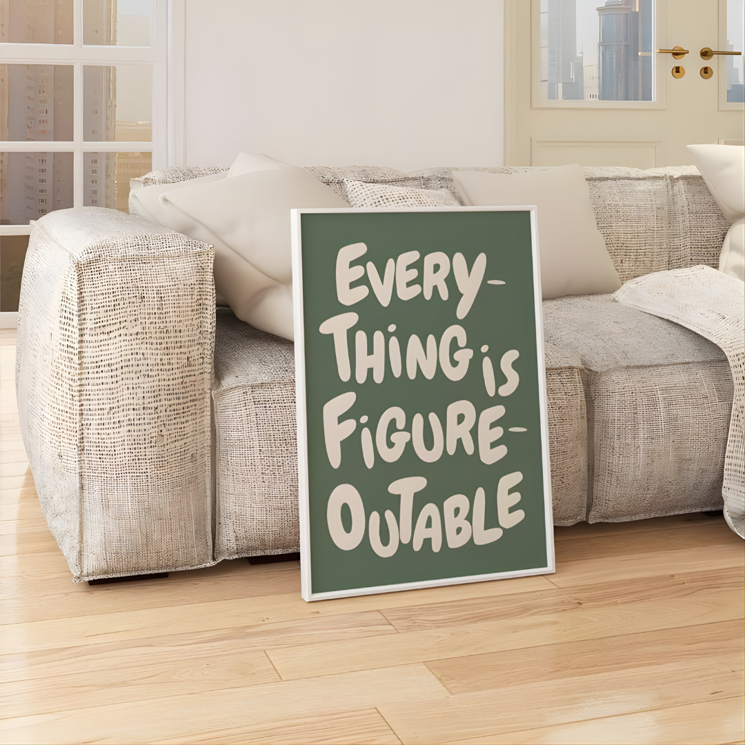 Sage Green Office Motivational Wall Art(Printable+Physical)