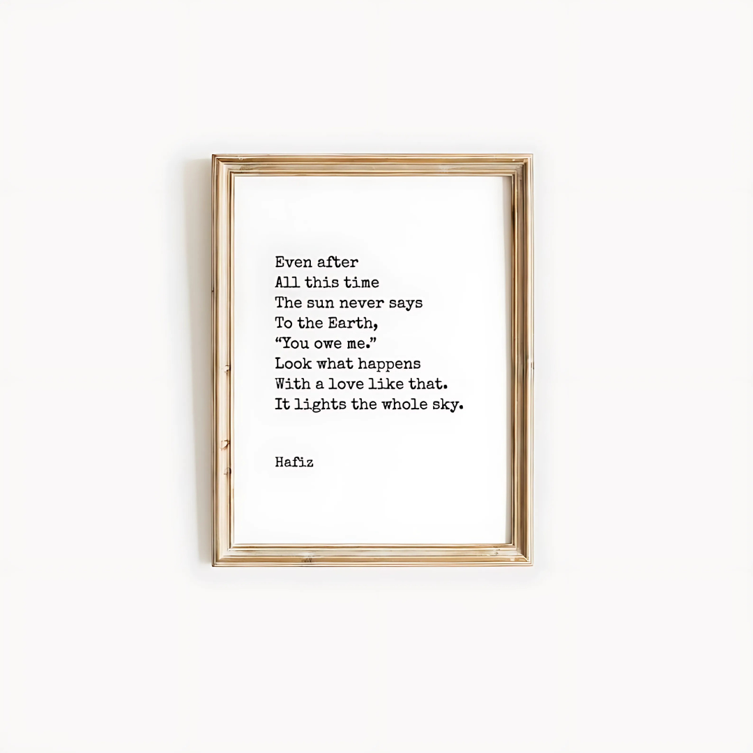 Hafiz Quote Wall Art(Printable+Physical)