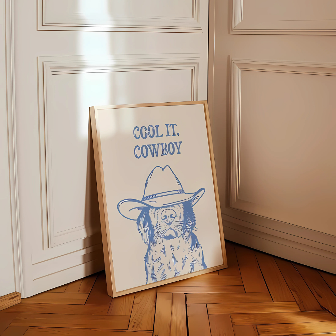 cool it cowboy art print (Printable+Physical)