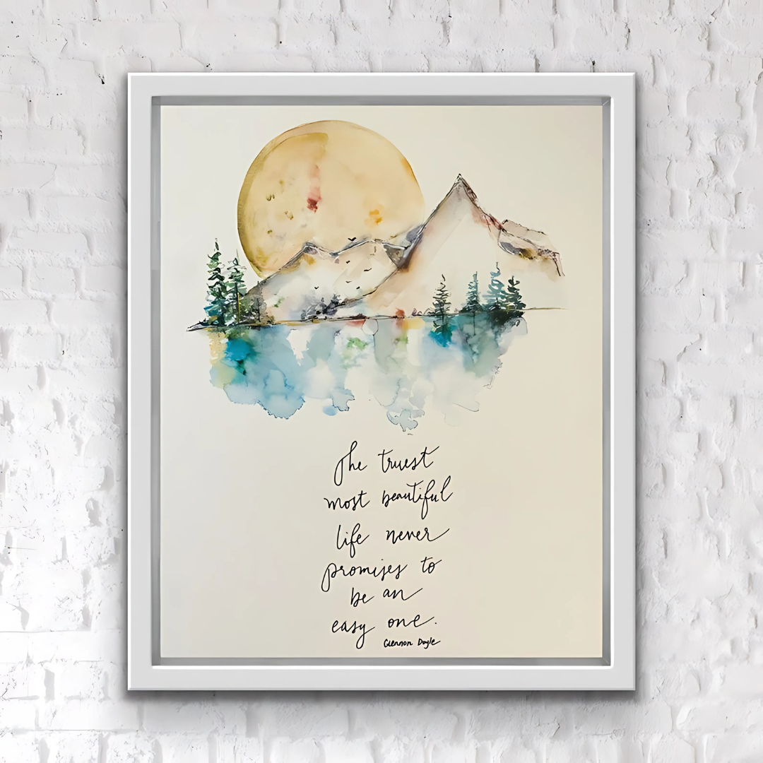 Mountain Water Encouragement Quote Print(Printable+Physical)