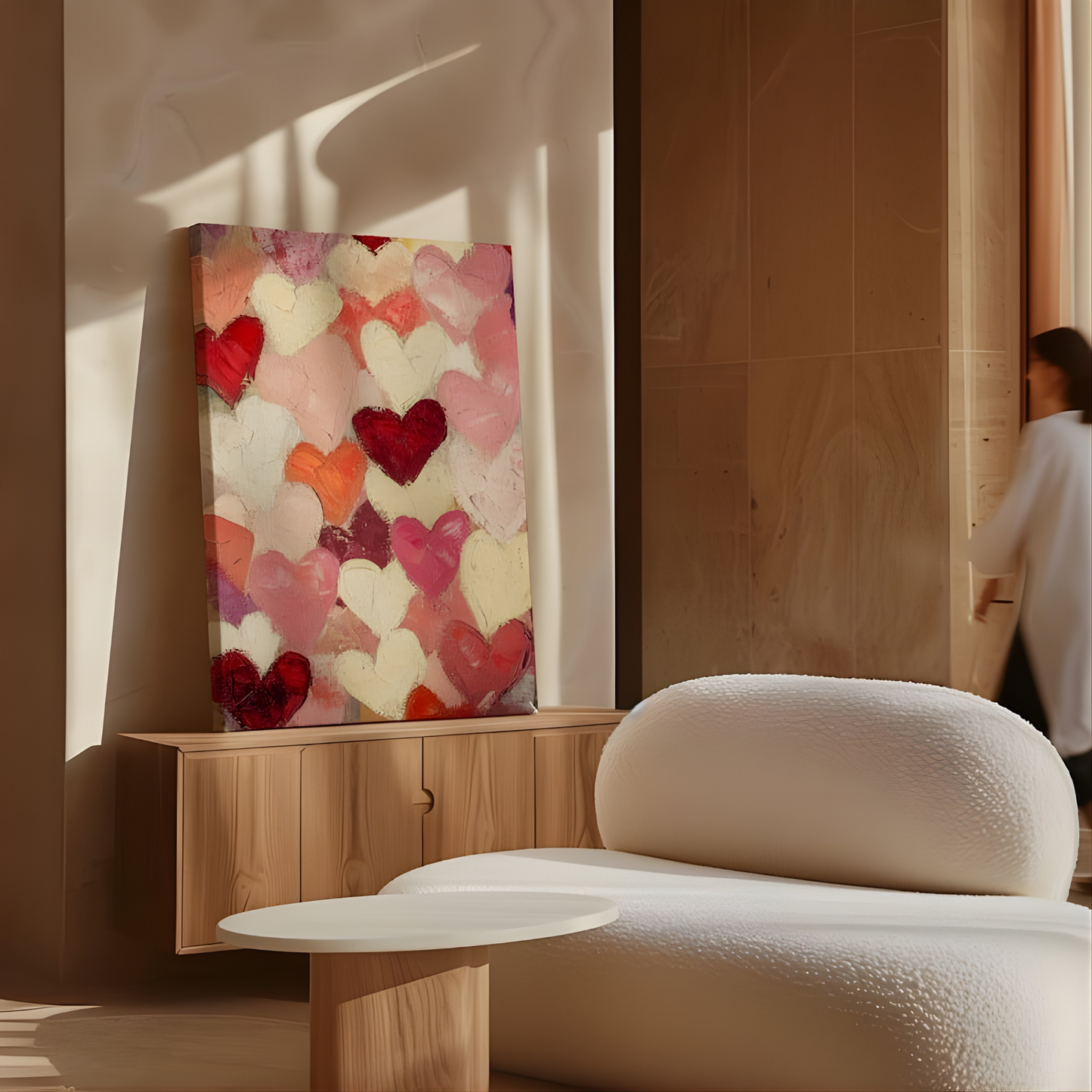 Abstract Heart Wall Art (Printable+Physical)