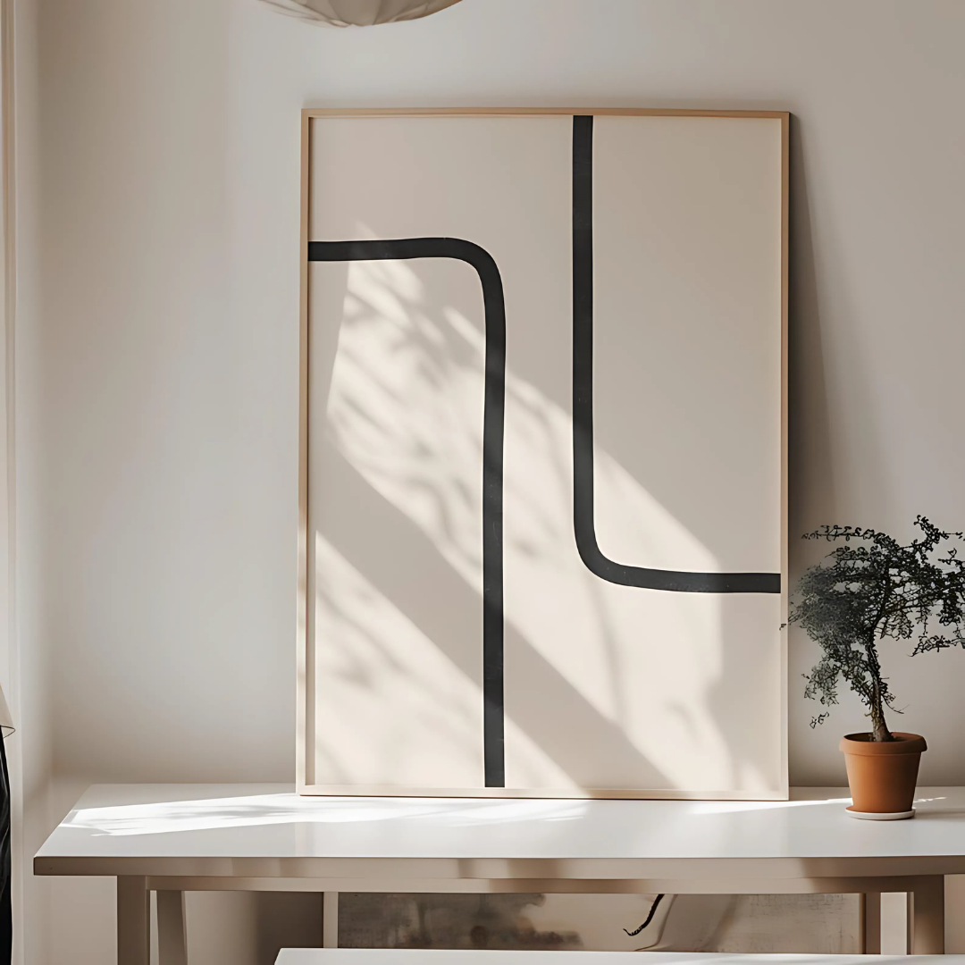 Neutral Minimalist Lines Printable Wall Art (Printable+Physical)