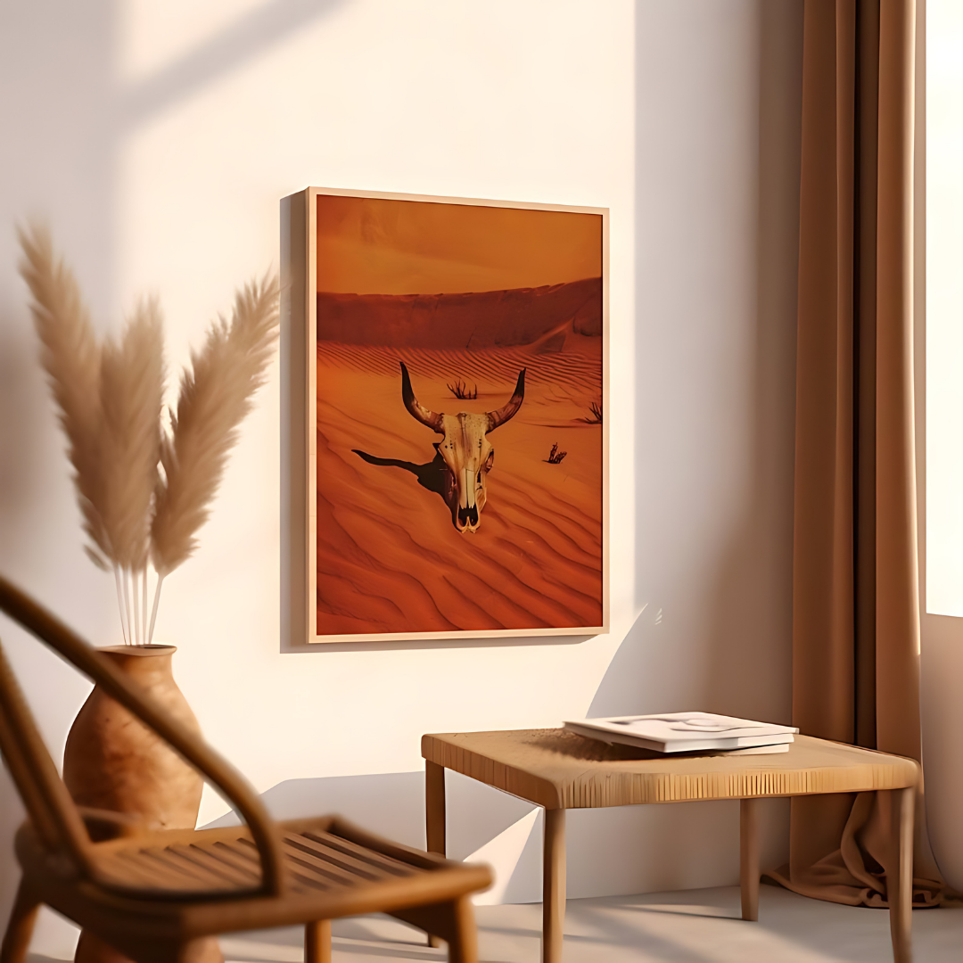 Vintage Cow Skull Western Art Print(Printable+Physical)