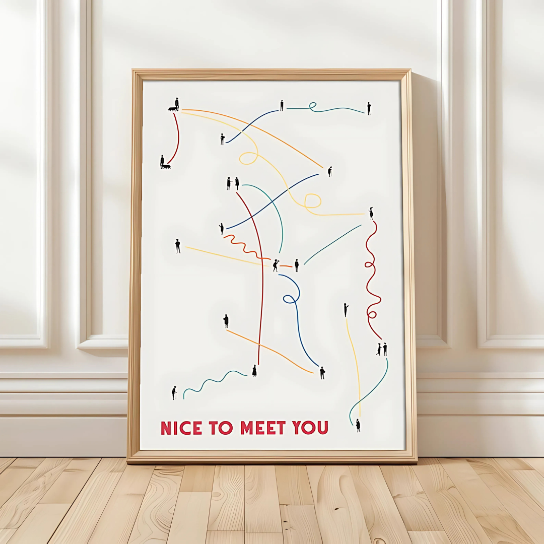 Tiny Humans Walking Minimalist People Wall Art(Printable+Physical)