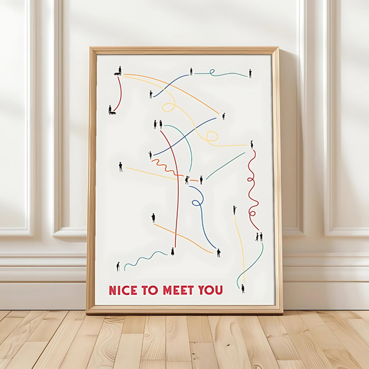 Tiny Humans Walking Minimalist People Wall Art(Printable+Physical)