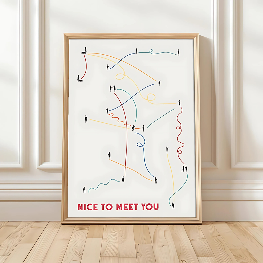 Tiny Humans Walking Minimalist People Wall Art(Printable+Physical