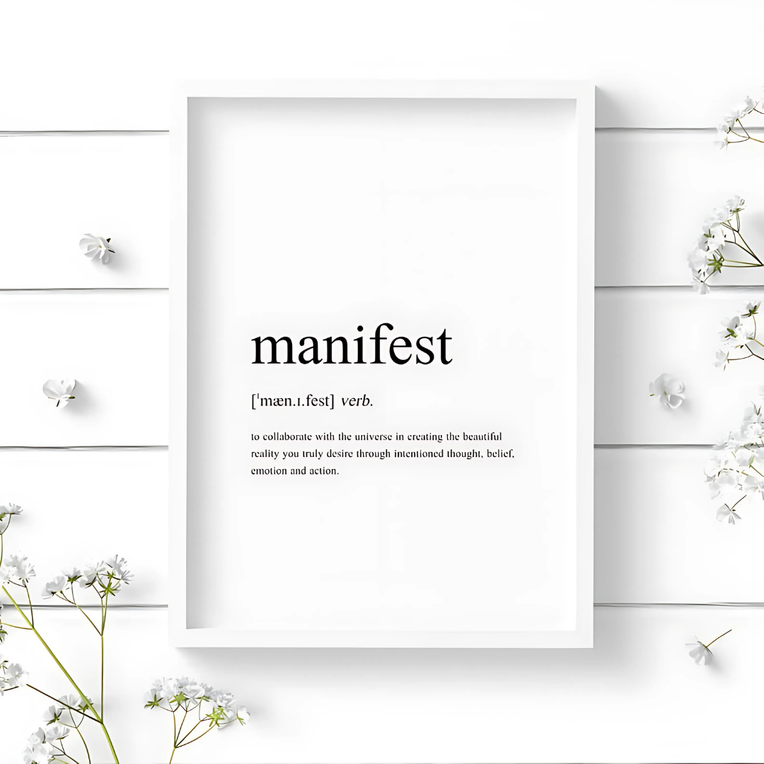 Manifest Definition Inspirational Wall Art (Printable+Physical)