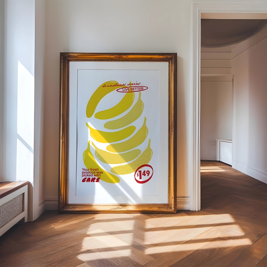 Banana Fruit Wall Art(Printable+Physical)