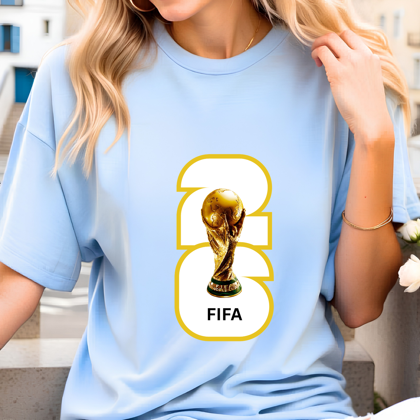 FIFA World Cup 2026 Trophy Classic Bold Number Graphic T-Shirt (physical)