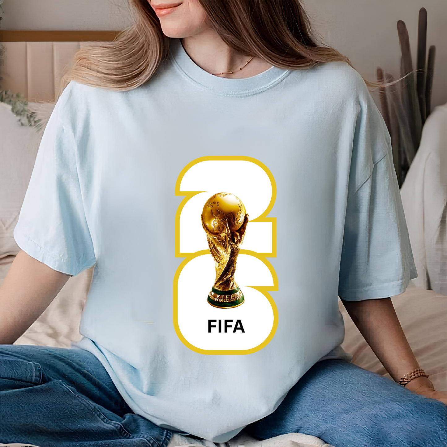 FIFA World Cup 2026 Trophy Classic Bold Number Graphic T-Shirt (physical)