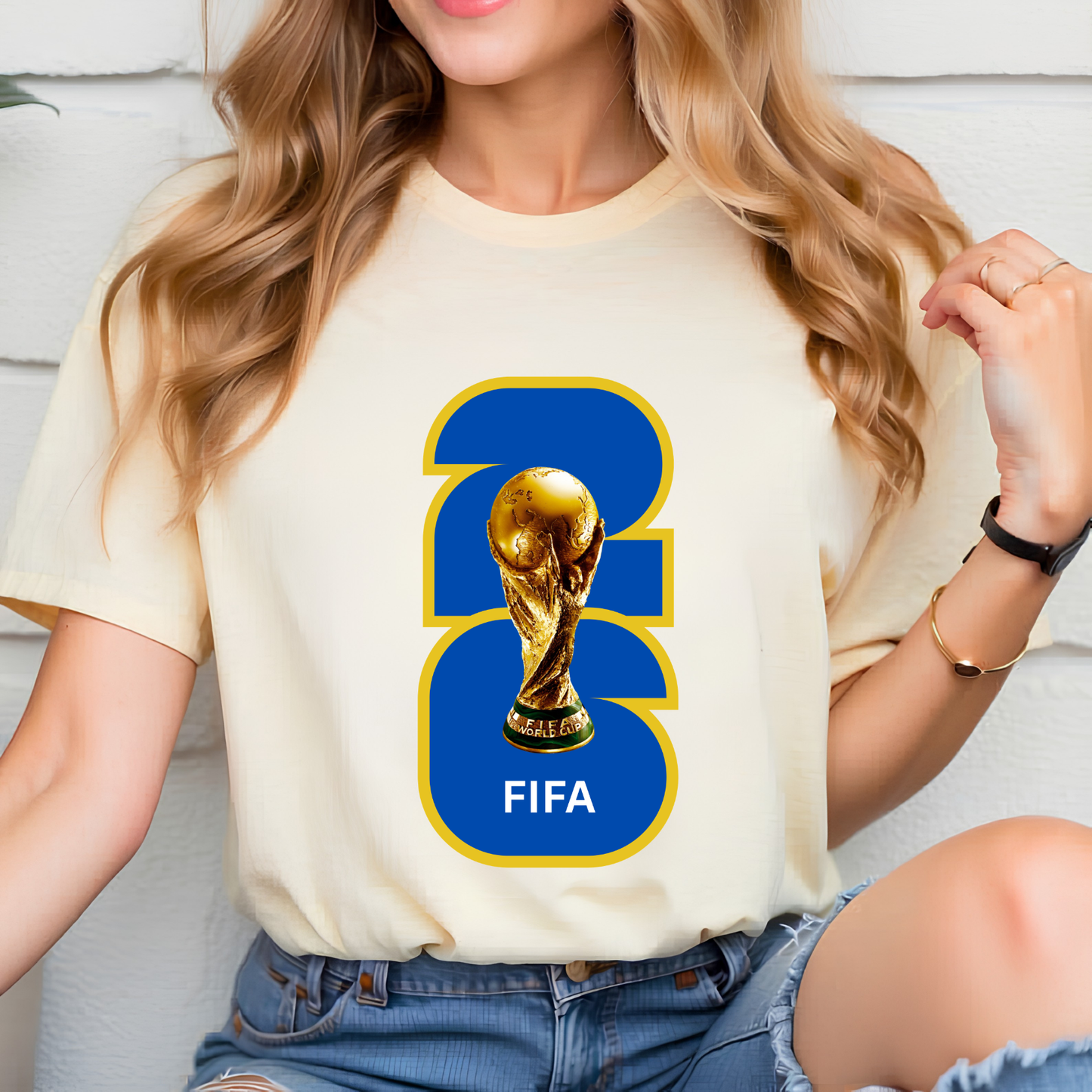 FIFA World Cup 2026 Trophy Bold Number Graphic T-Shirt (physical)