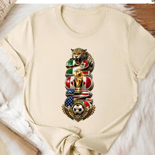 2026 World Cup Totem Jaguar T-Shirt - Tri-National Soccer Tournament Tee (physical)
