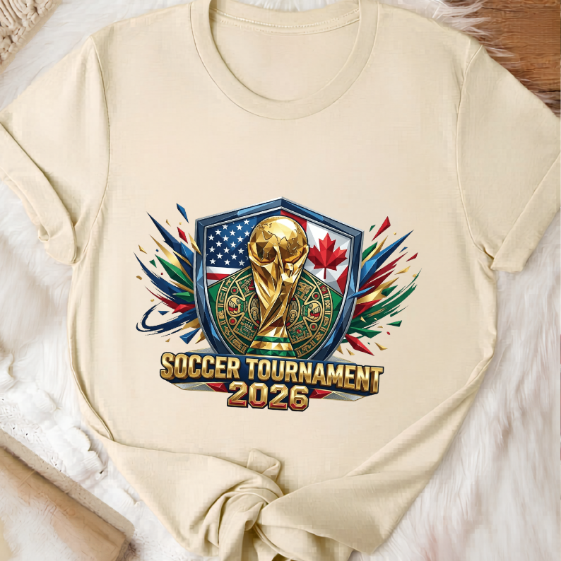 Geometric Aztec Shield 2026 International Football Emblem Fan Top (physical)