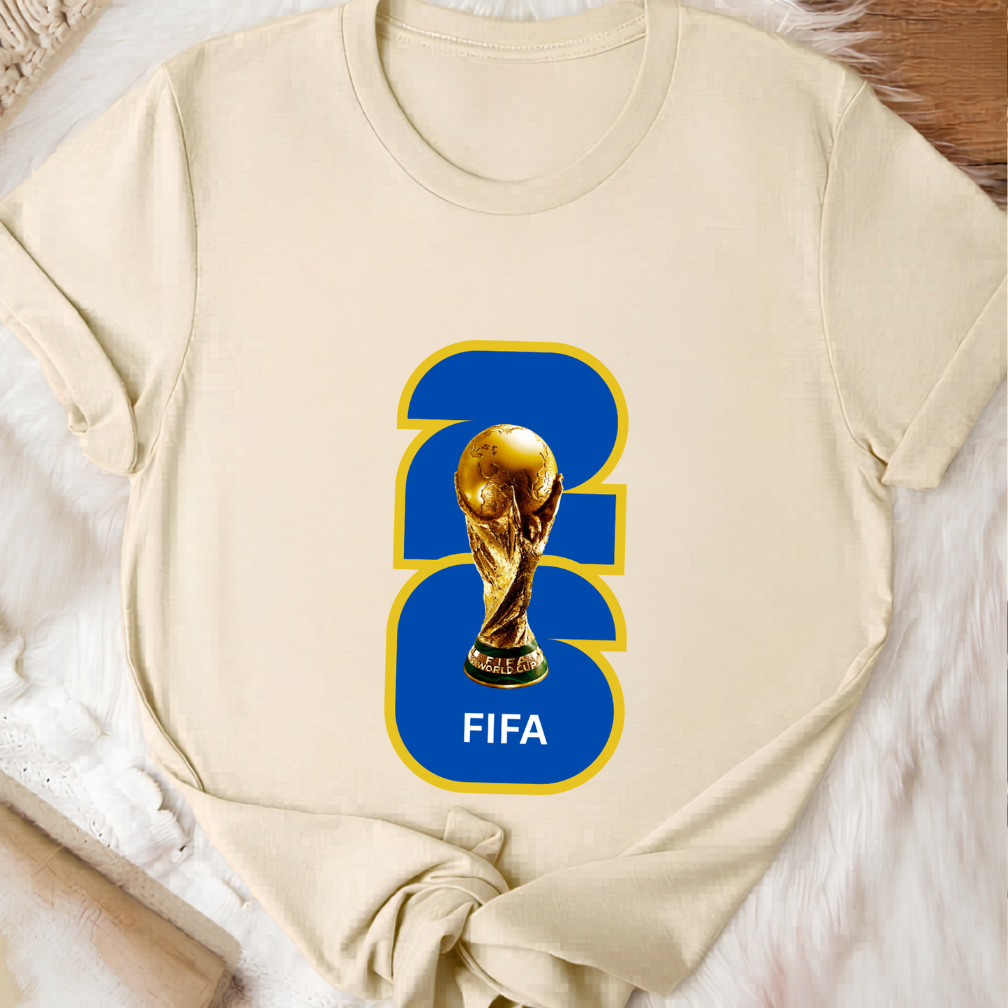 FIFA World Cup 2026 Trophy Bold Number Graphic T-Shirt (physical)