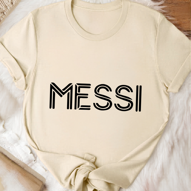 FIFA World Cup 2026 Lionel Messi Retro Outline Text Graphic Tee (physical)